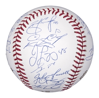 2007 World Champion Boston Red Sox World Series Team Signed Baseball With 27 Signatures Including Pedroia (Rookie Season), Lester & Francona (MLB Authenticated)
